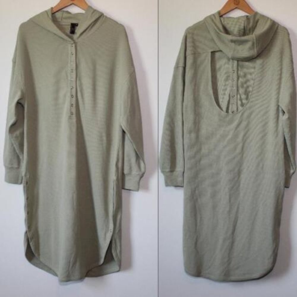 NWT Halle Berry x Sweaty Betty Hera Waffle Hooded Dress Size Medium H13706 - Picture 10 of 12